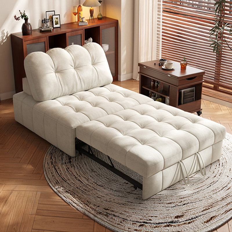 Canapé blanc modulaire en chenille
