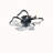 19.7 Inch Light Ceiling Fan With Lights Remote Control With Modern Butterfly Design Styling, Black, Fan For Bedroom, Living Room, Timing Function, Noiseless