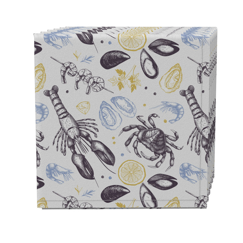 Cotton Twill Nautical Square Napkin