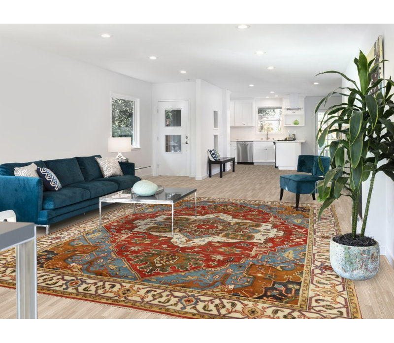 Tapis indien en laine Medallion