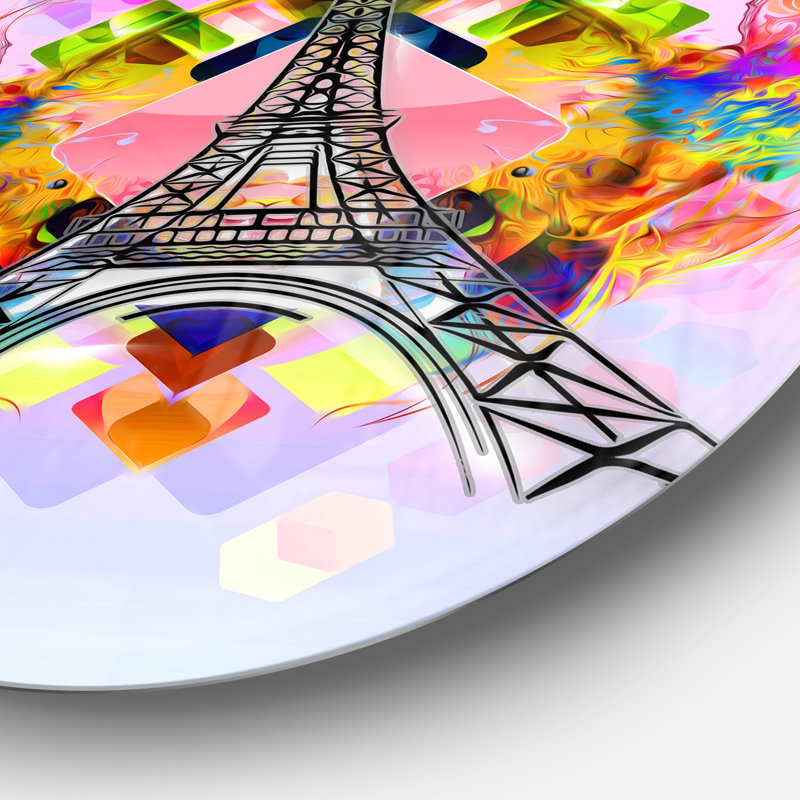 « brillante eiffel tour art », impression sur toile, H 11 po x l 11 po x P 1 po, Métal