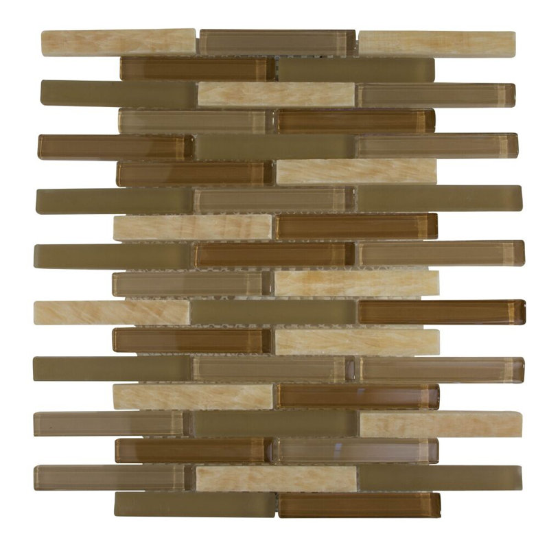 15" X 12" Glass Mosaic Wall Tile