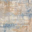 Tapis bleu / beige en laine et polyester tissé à la machine Southwestern-611547859
