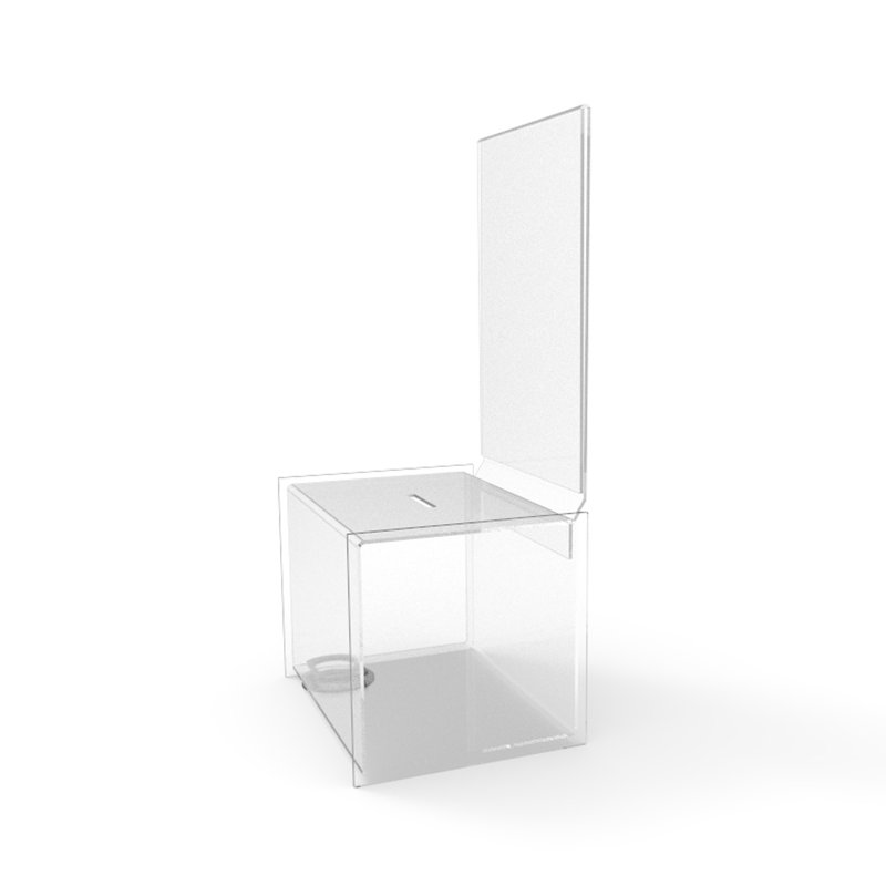 Ivy Bronx® Box, Clear Ghost Acrylic Donation Fundraising 5.5" X 10" FBE1A9C75FC341908A6DDC0835784F95