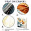 Vague rétro bleue et orange élégante II - art mural moderne 4 pièces-833867060-833867063
