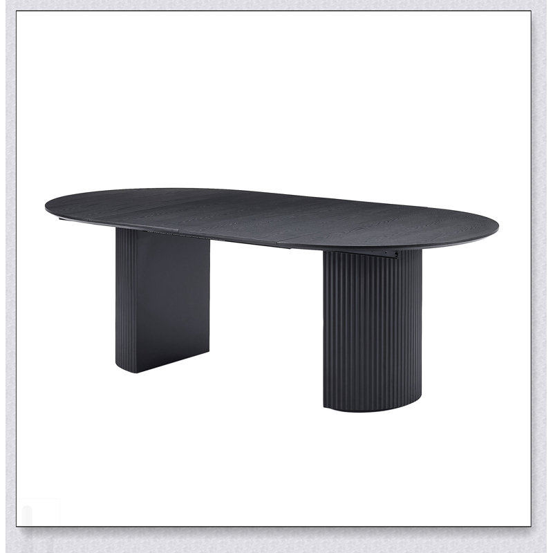 Expandable Dining Table with Solid Top, Modern Design for Versatile Use in Kitchen, Dining, and Living Rooms