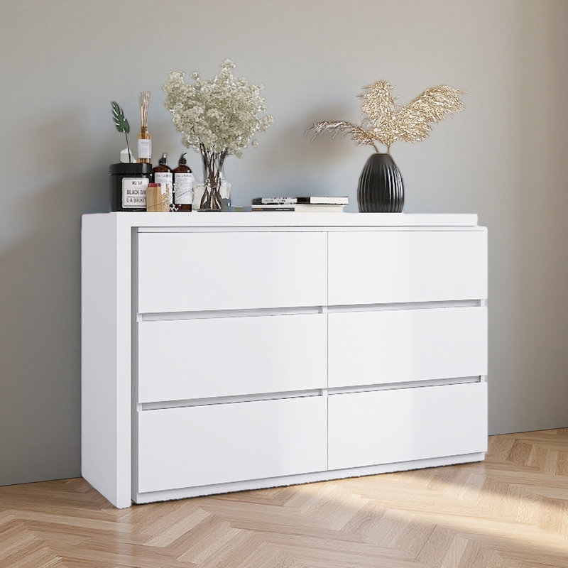 Commode 6 tiroirs avec poignée