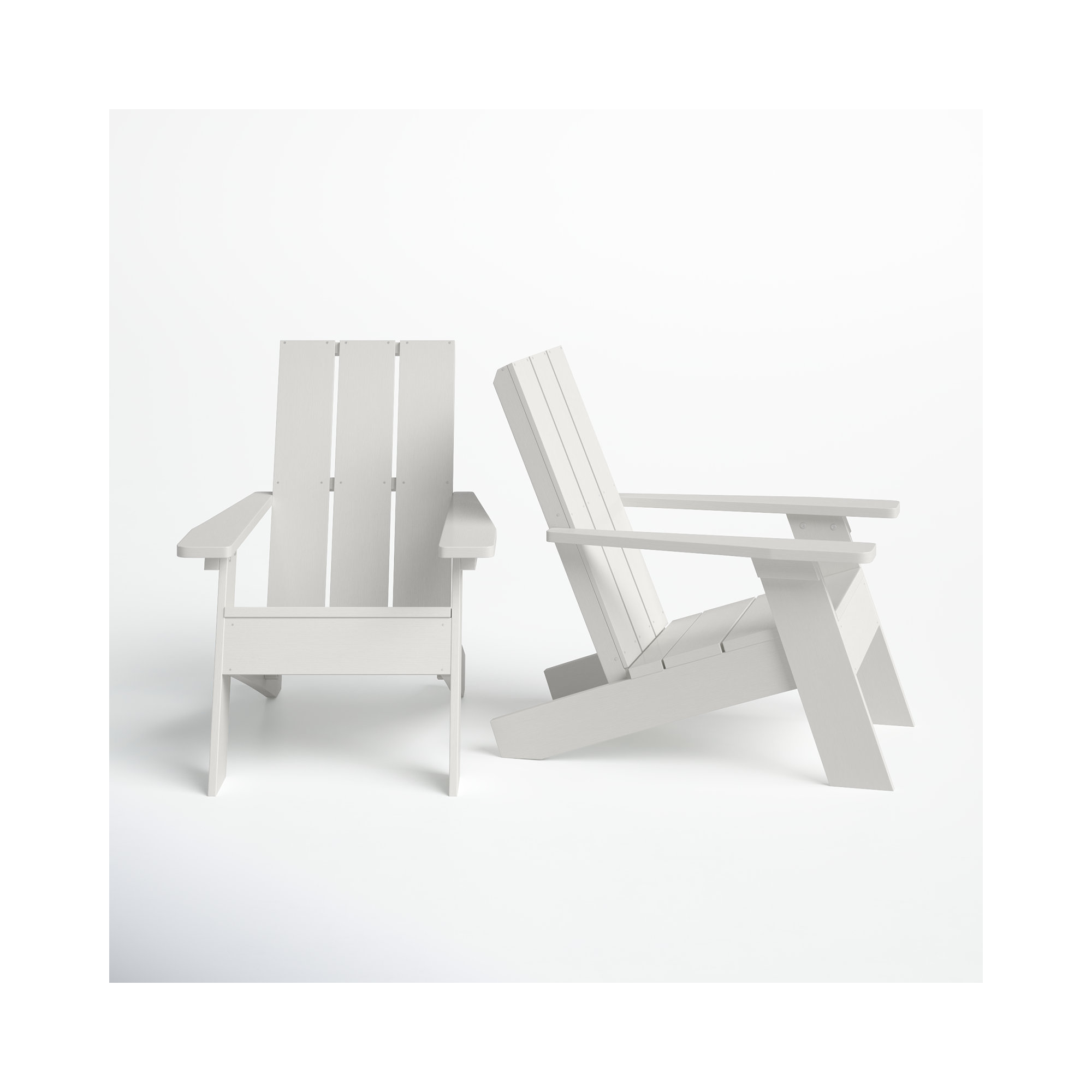 Byrnes Outdoor Adirondack Set, White