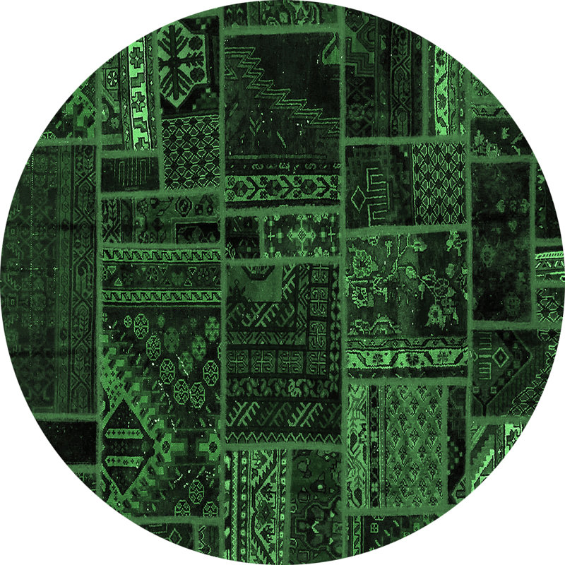 Patchwork Indoor Rug, Round 7'