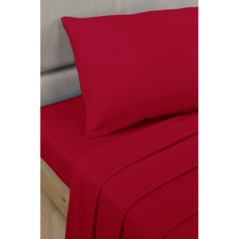 Hristos Percale Fitted Sheet, Red, Double (4'6)