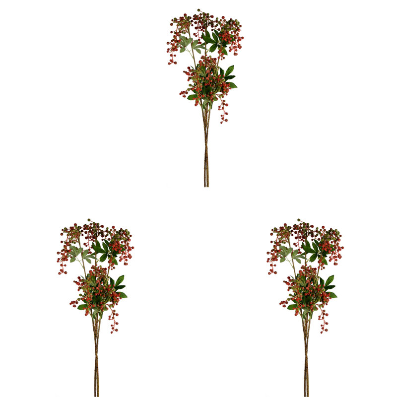 Artificial 38" Berry Spray, 3 per Pack, Red