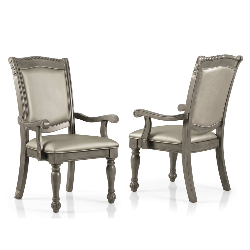 Chaise de salle à manger rembourrée Calie, Gris