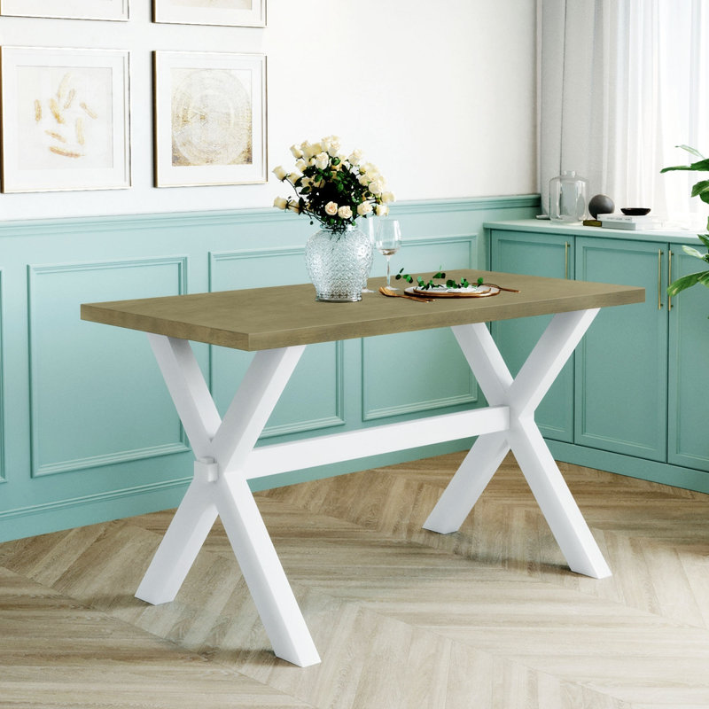 Rectangle L 29,71 po x l 45,61 po Ayrika, Vert, Blanc