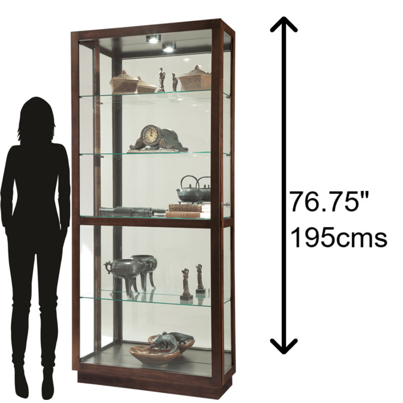 Jayden Lighted Curio Cabinet