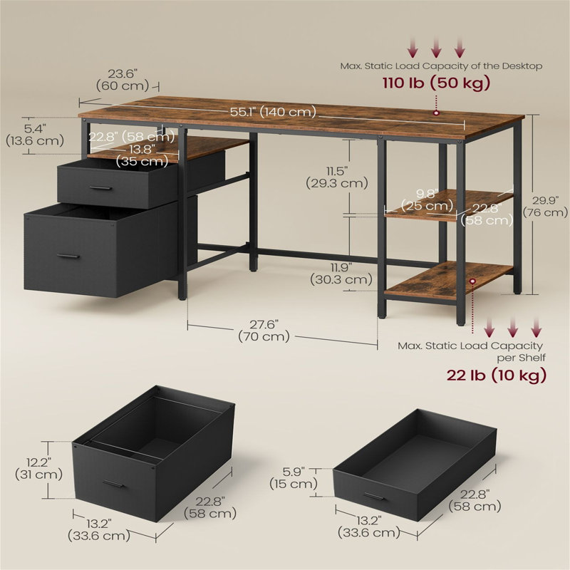 Metal Base Computer Desk