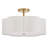 3-light Modern Linen Semi Flushmount Ceiling Light Fixture-916101157