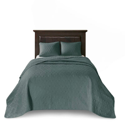 3 Piece Reversible Quilt Set Balsam Green