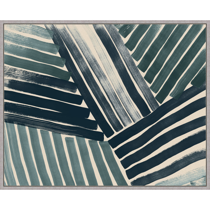 «Abstracted Wave 4» par Thom Filicia, peinture sur toile à cadre flottant