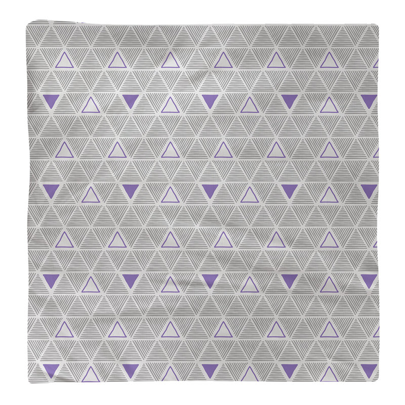 Jordao Cotton Abstract Square Napkin, Purple Accent, 0.1" H x 22" W x 22" D