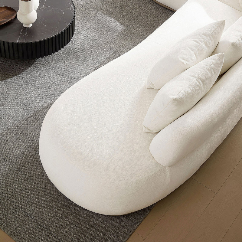 Canapé modulaire surdimensionné en L avec repose-pieds, siège profond confortable pour les grands salons, design moderne et revêtement durable