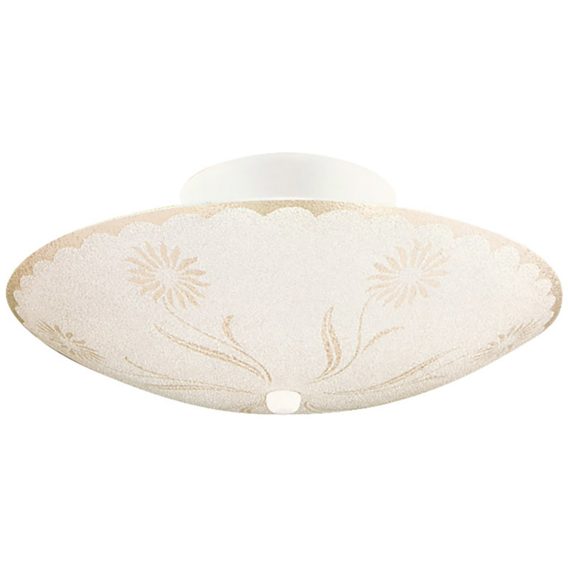 Plafonnier semi-encastré 2 lumières à cuve simple 11,4 po Bost