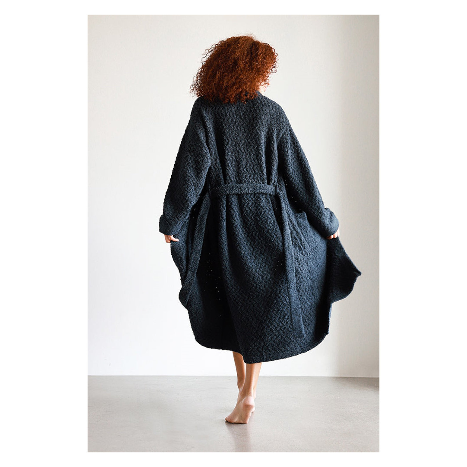 Snug Waffle Robe, XL, Midnight