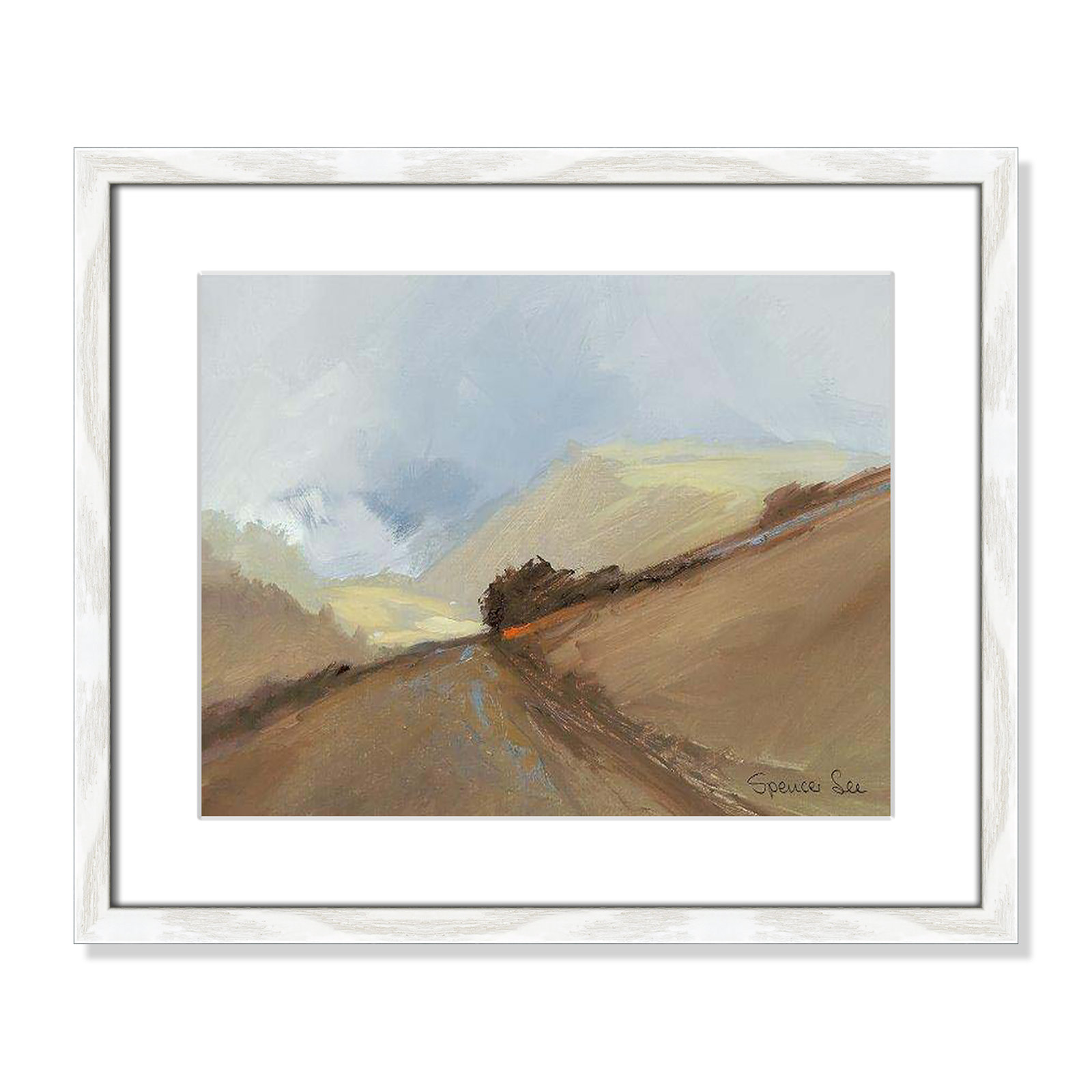 Heaven And Earth II by Spencer Lee, 16" H x 19" W x 0.75" D, White Framed