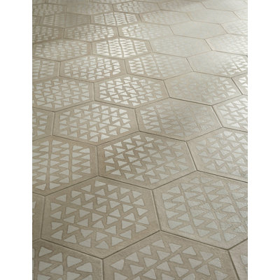 Geoclay Stoneware Hexagon Tile 8.5X10”