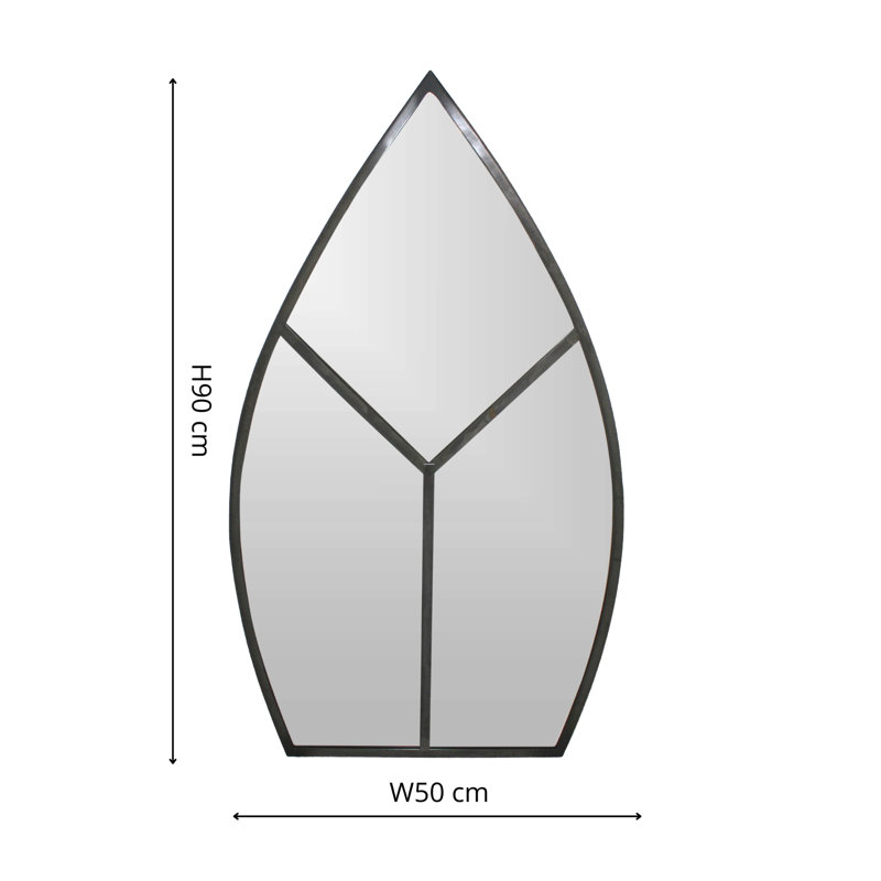 Metal Oval Wall Mirror