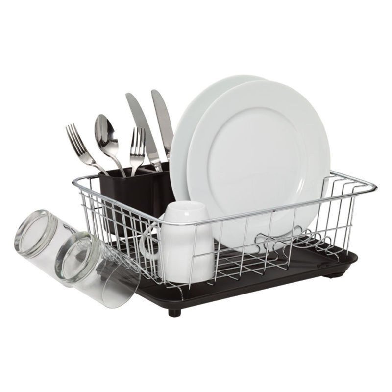 Farberware Classic 3-Piece Dishrack, Black