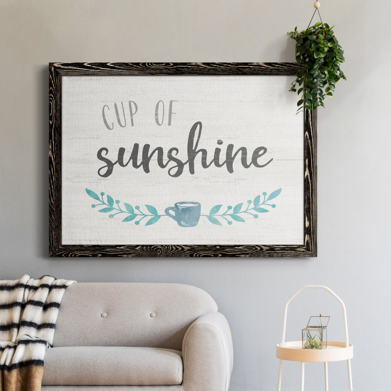 «Cup Of Sunshine», art textuel sur toile, Noir, H 31 po x l 44 po x P 0,75 po