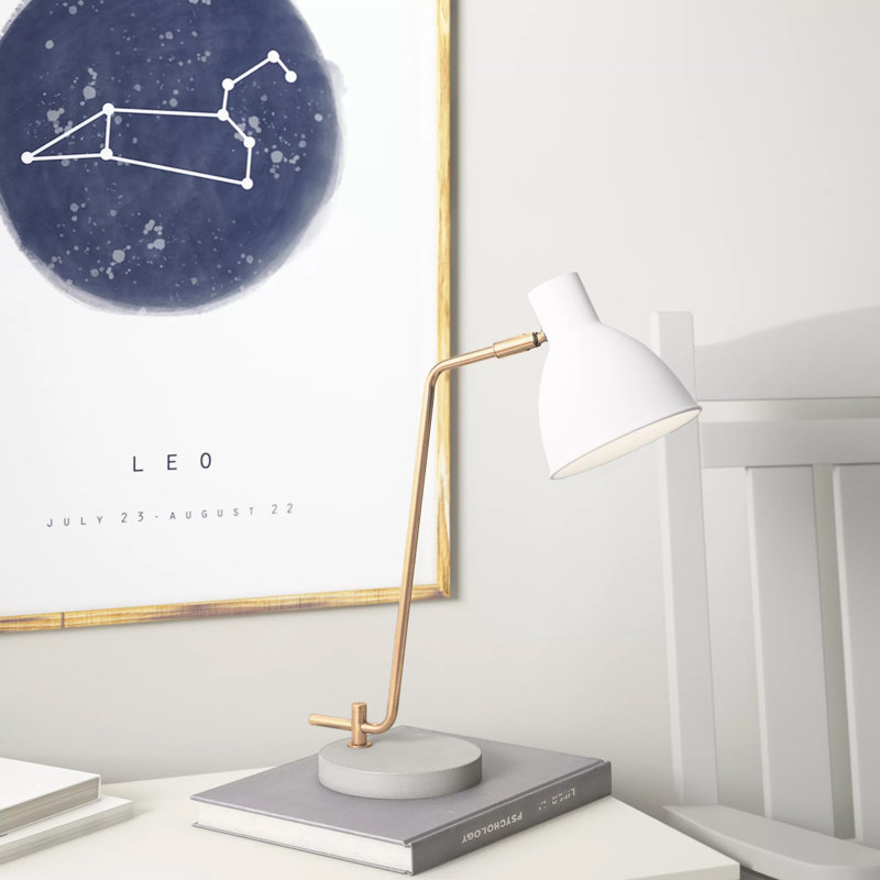 Jaydie Adjustable Desk Lamp, White