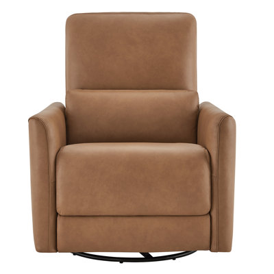Santo Genuine Leather Swivel Power Recliner