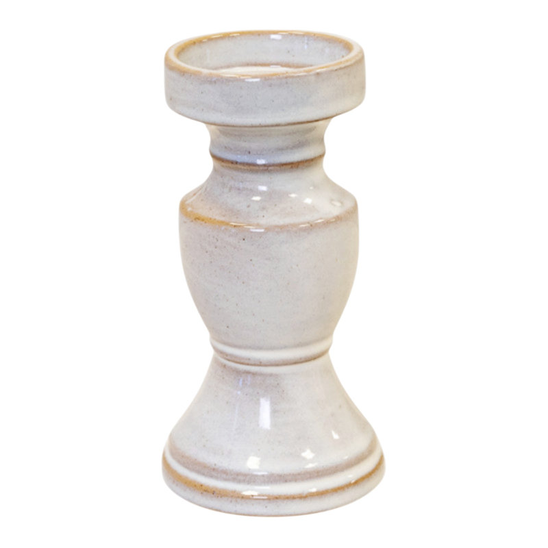 Natural Ceramic Candle Holder Small