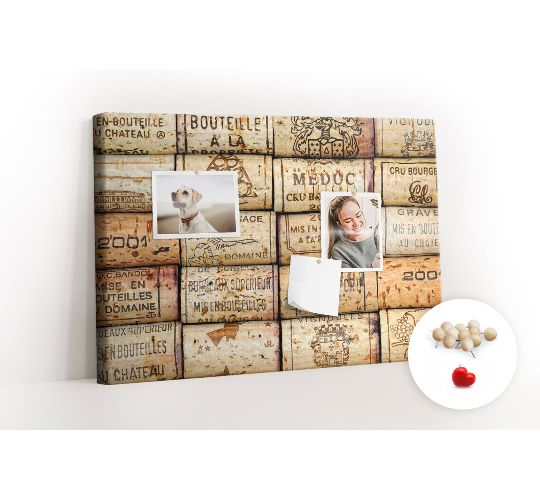 Wall Mounted bulletin board print decorative wall pin board for wall decorative corkboard Wine corks