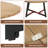 59.1" Solid Wood Round Dining Table For 4-8 Persons