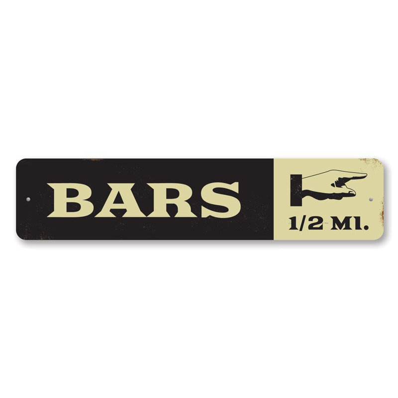 Enseigne en aluminium personnalisée, H 4 po x l 18 po x P 0,04 po