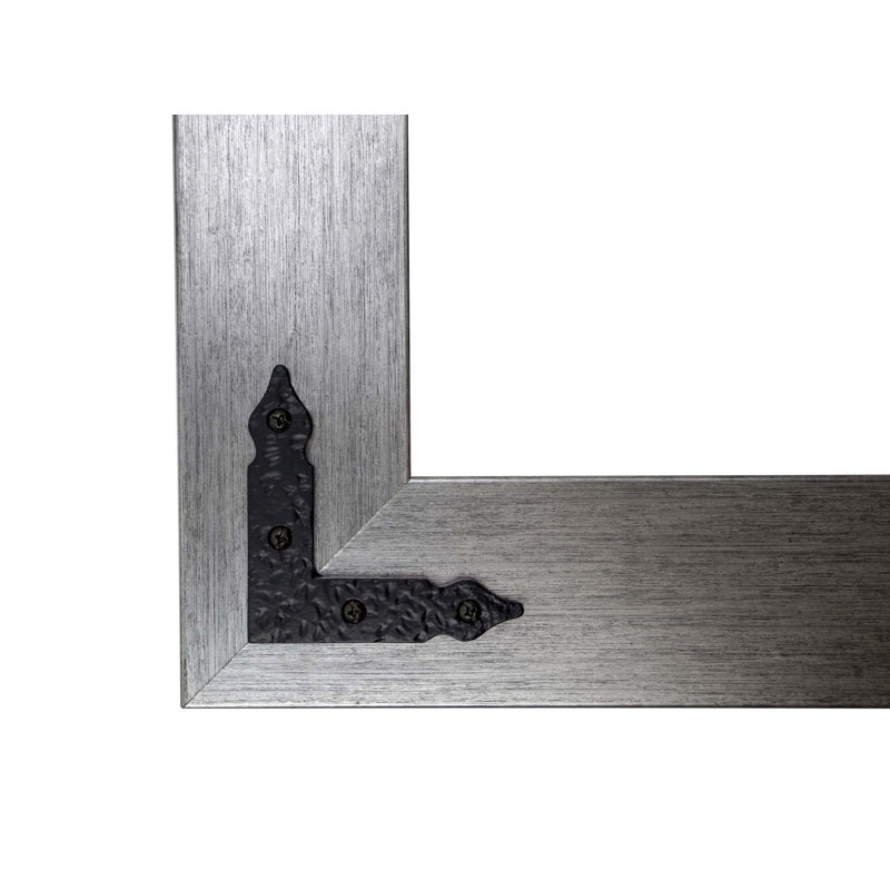 Neace Engineered Wood Rectangle Mirror, 30.5" H x 60" W, Silver
