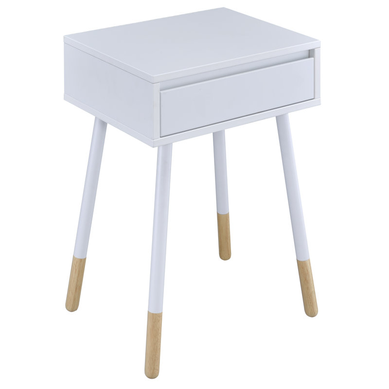 Table de bout avec rangement Danixsa, Blanc
