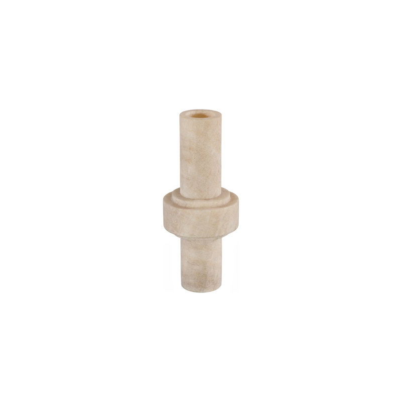 Stone Vase, Cream, Small, 12" H x 5" W x 5" D
