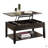 Rustic Oak Coffee Table with Bottom Shelf-36991768