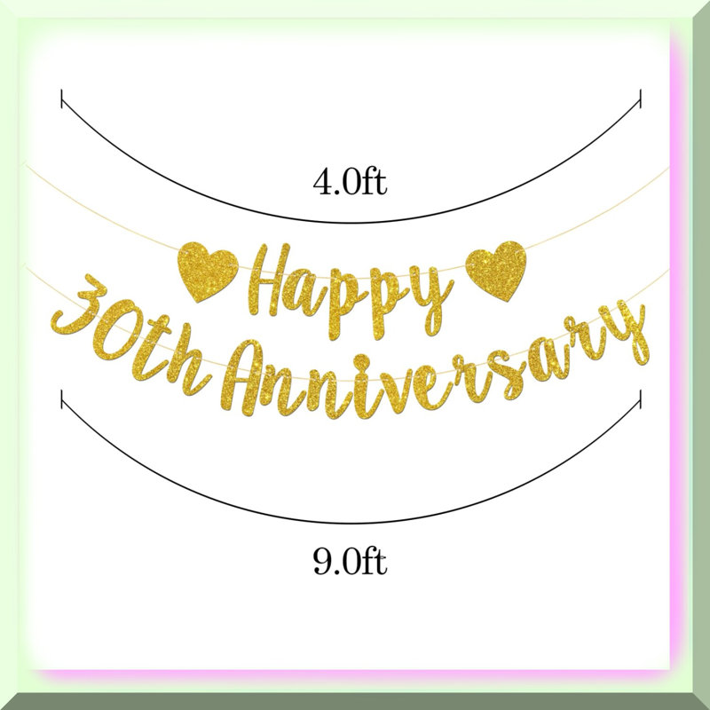 50 Flawless Gold Glitter Celebration Banner