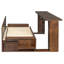 Lit de jour avec bureau amovible, tiroirs de rangement et table d'appoint hydraulique-1379731085-1379731074