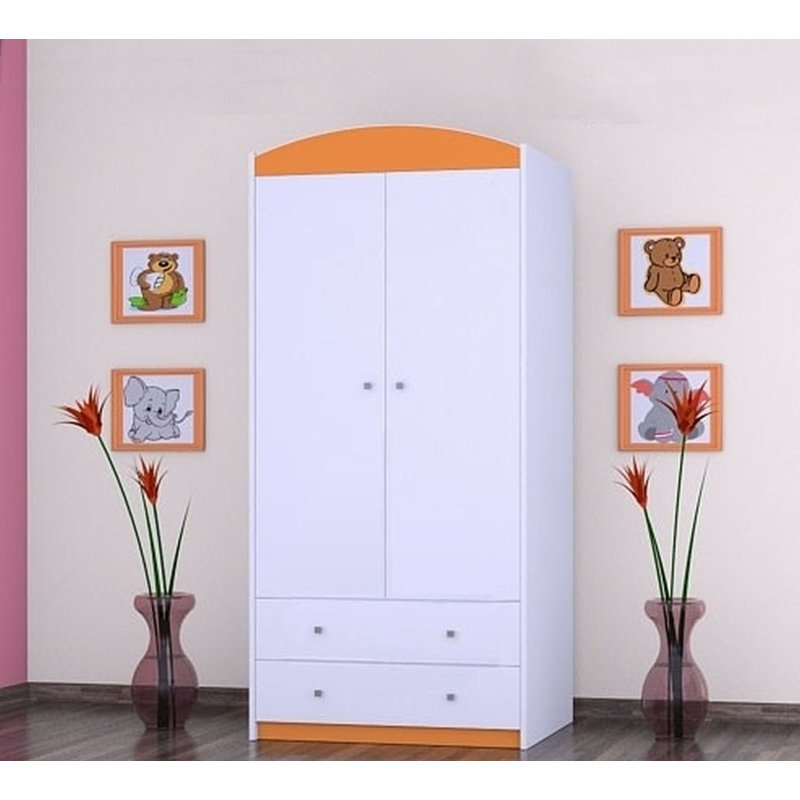 Drubin 2 Door Wardrobe, Orange