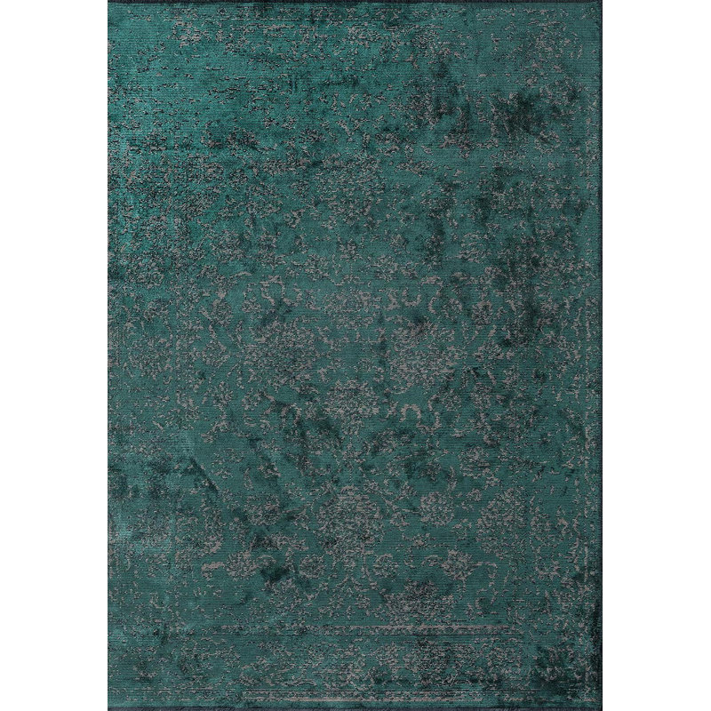 Almeter Vintage Look Hand Loom Indoor / Outdoor Area Rug, Rectangle 5'3" x 7'6"
