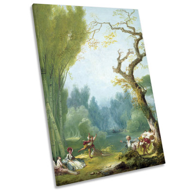 X7667 Jean-Honore Fragonard Horse And Rider Picture - Wrapped Canvas Print