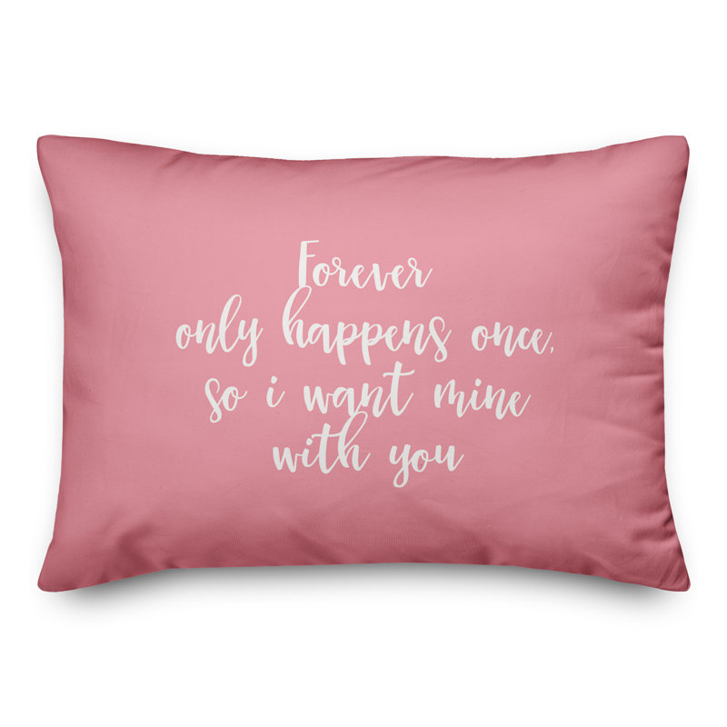  Coussin Forever Only Happens Once, Rose
