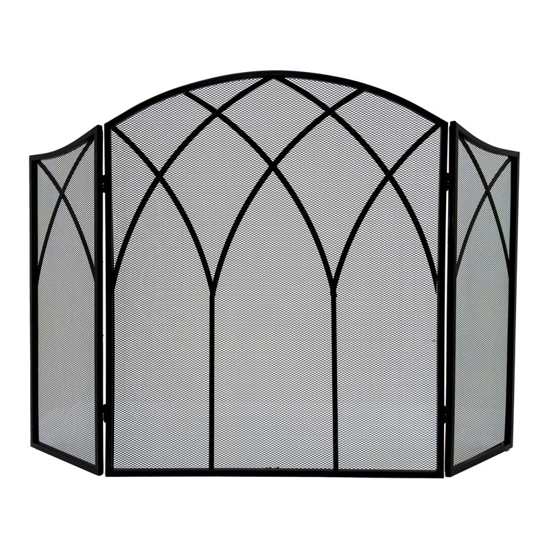 Londrea 3 Panel Steel Fireplace Screen
