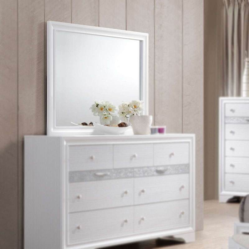 Commode 7 tiroirs et miroir Kartyr