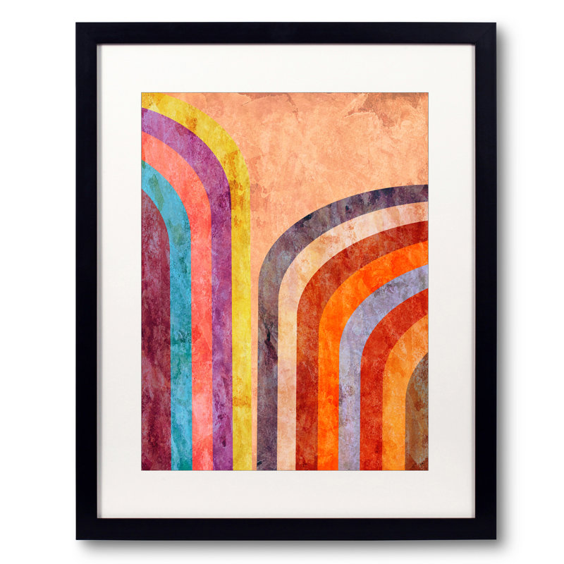 Rainbows 3 Print by Angel Estevez, Black Framed Paper, 21.25" H x 17.25" W